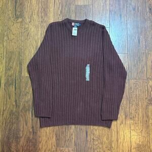 Vintage chaps ralph lauren maroon ribbed sweater